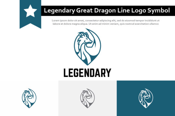 Awesome Legendary Great Dragon Line Logo: A Symbol of Power