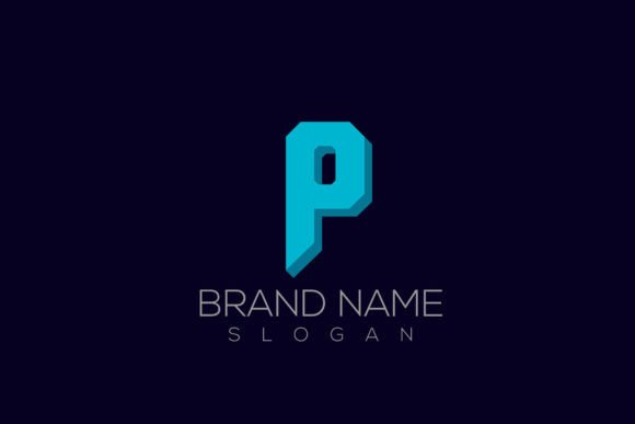 Designing a Bold Brand Identity with 3D P Logo Vector
