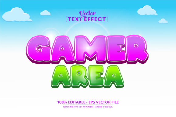 Gamer Area Text Effect: Bold Typography for Impactful Designs