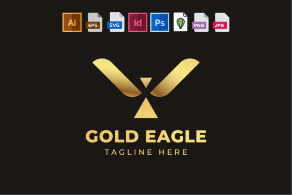 Gold Eagle Logo Template: A Symbol of Strength for Modern Brands