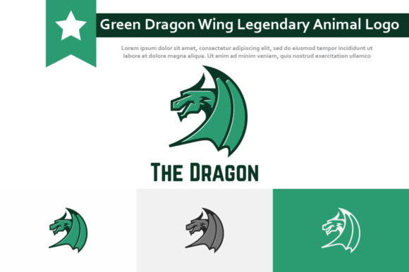 Green Dragon Wing: A Legendary Logo for Esports Dominance