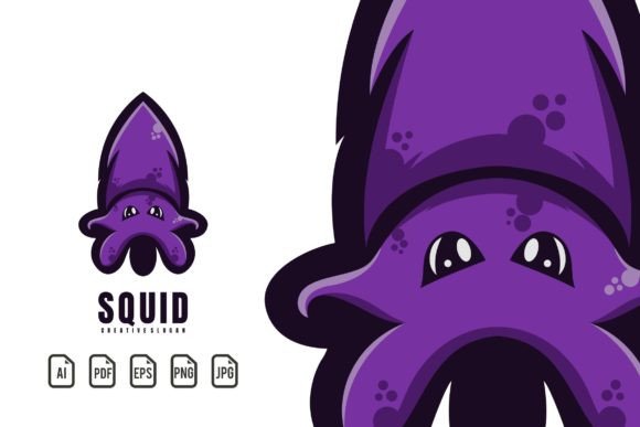 Squid Mascot Logo: A Dynamic Vector Template for Modern Brands