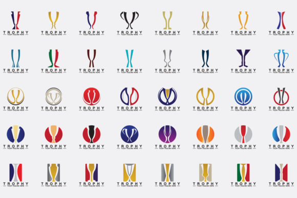 Trophy Champions Vector Logo Icon Design: Crafting Victory