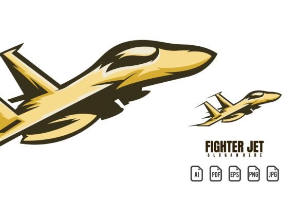 Unleash Power: The Ultimate Fighter Jet Mascot Logo Template