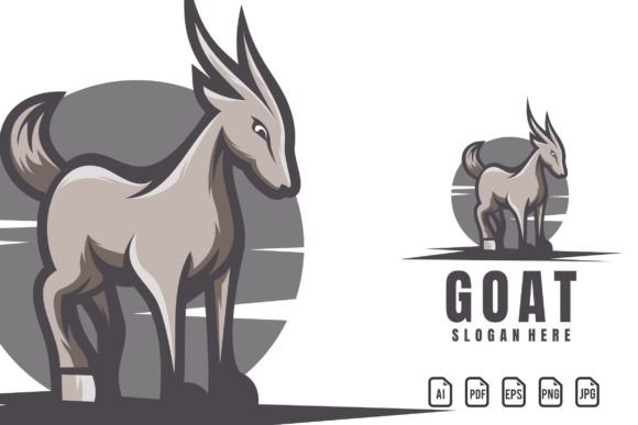 Unleash Your Brand with a Powerful Goat Mascot Logo Template