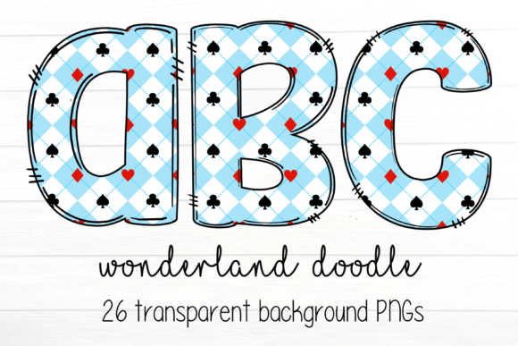 Wonderland Doodle Alphabet Letters PNG: Whimsical Design Magic